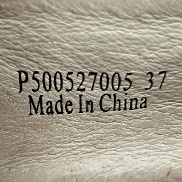 FLY London Beige Yala Perforated Peep Toe Wedges Shoes  Women's Sz US 6.5 EUR 37 - Picture 6 of 8